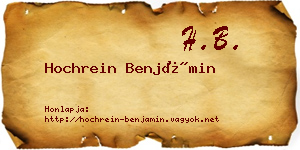 Hochrein Benjámin névjegykártya