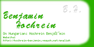 benjamin hochrein business card